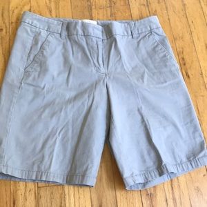 Light gray J Crew Bermuda shorts